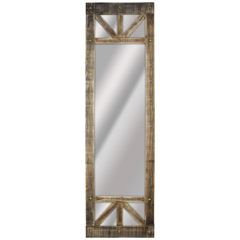 Gracie Oaks Delicia Décor Rustic Wood FullLength Wall Mirror & Reviews